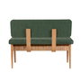 Hanah Home Banco Vina Bank Green, Atlantic - Banco moderno con almacenamiento, Pino Atlantico y Verde, 110x85x40 cm, Tablero melamina y Lino